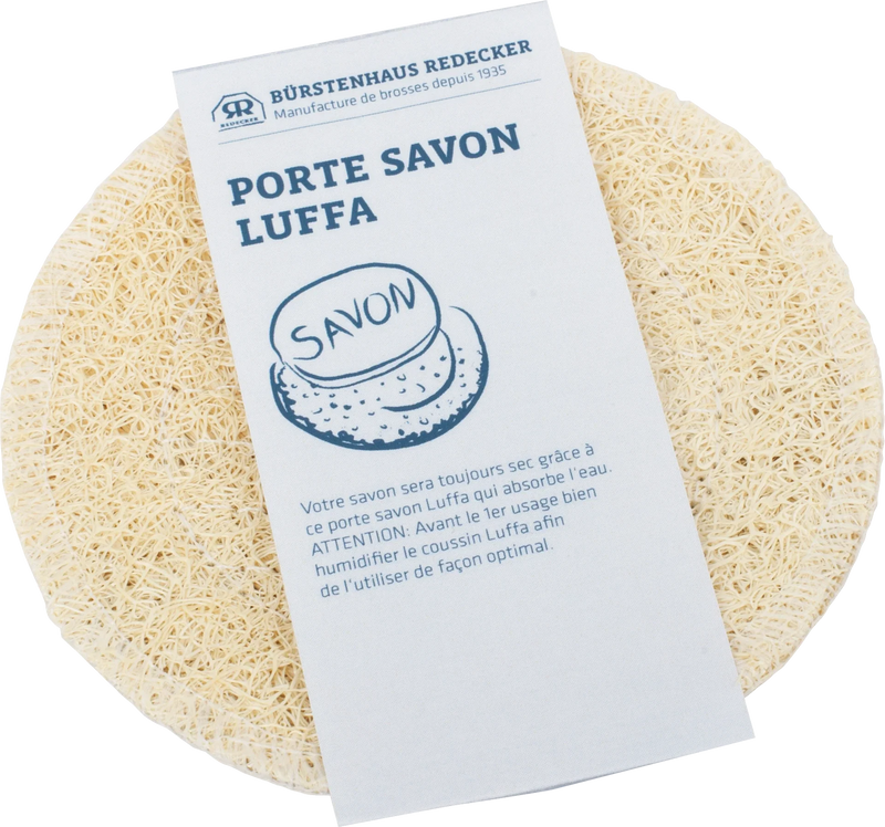 Porte-savon rond en luffa Redecker 11 cm