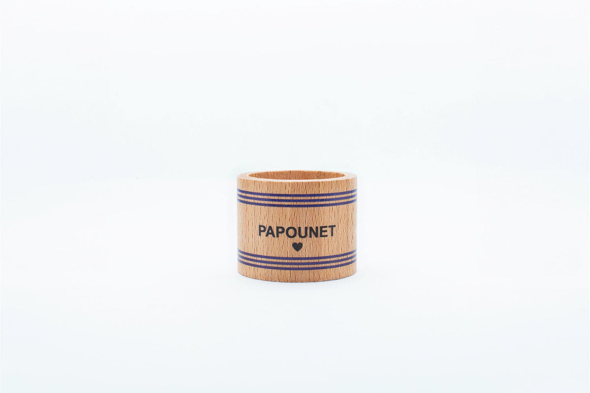 Rond de serviette Papounet en hêtre - Pied de Poule