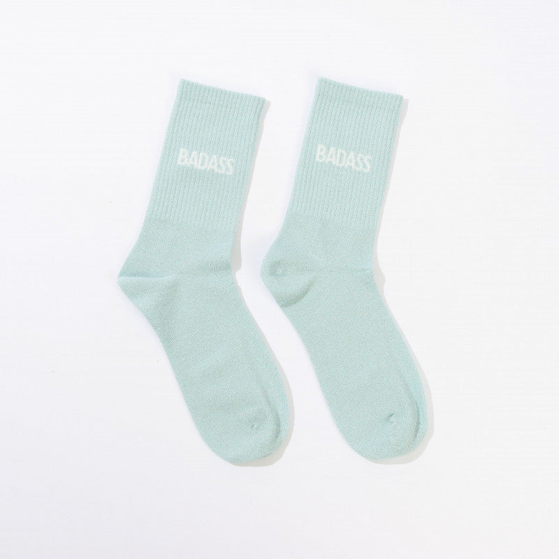 Chaussettes Badass bleu clair pailleté - Felizz, 36-42