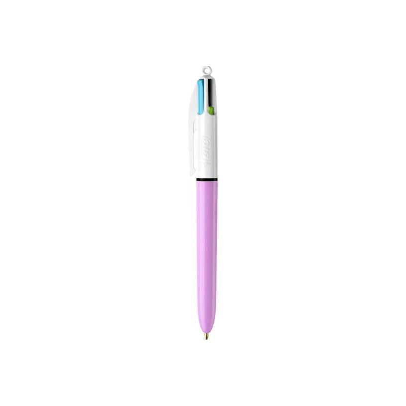 Stylo BIC 4 Couleurs Fashion, corps violet clair