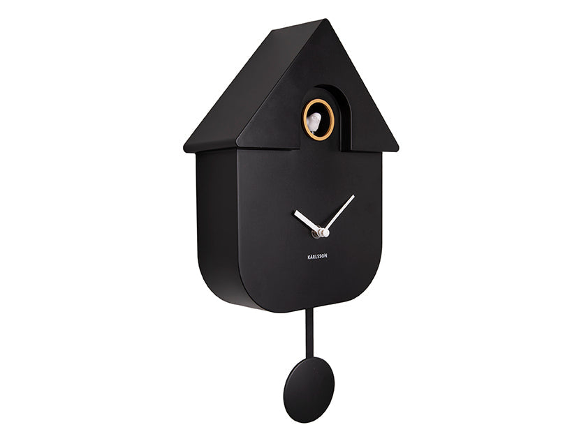 Karlsson Modern Cuckoo wall clock, black