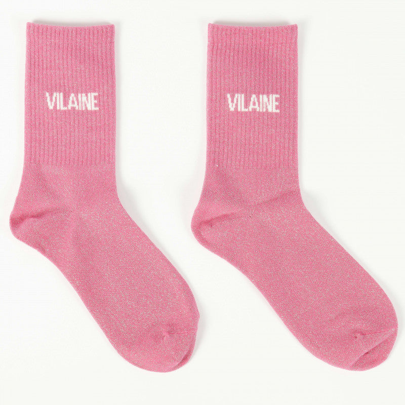 Chaussettes Vilaine rose vif pailleté - Felizz, 36-42