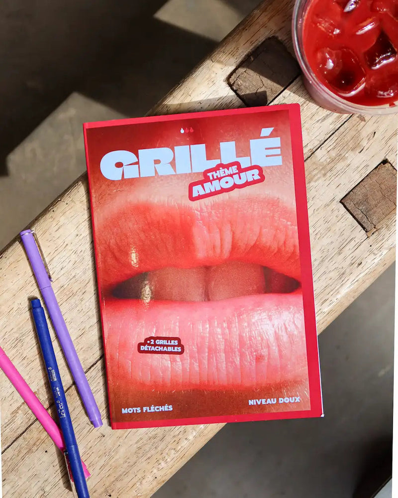 Mots fléchés Grillé Amour, cahier à partager