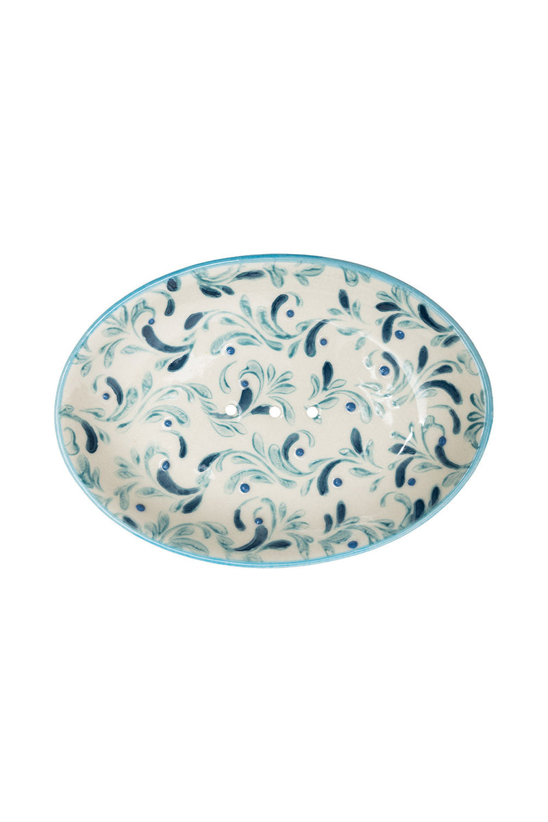 Porte-savon Tranquillo Oriental bleu, ovale