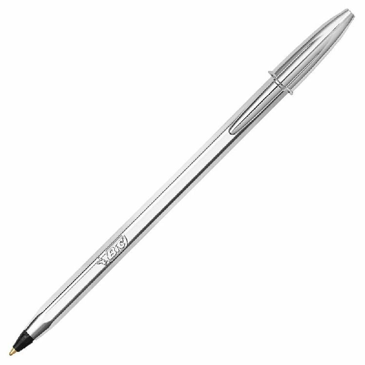 Stylo BIC Cristal Shine argenté, encre noire