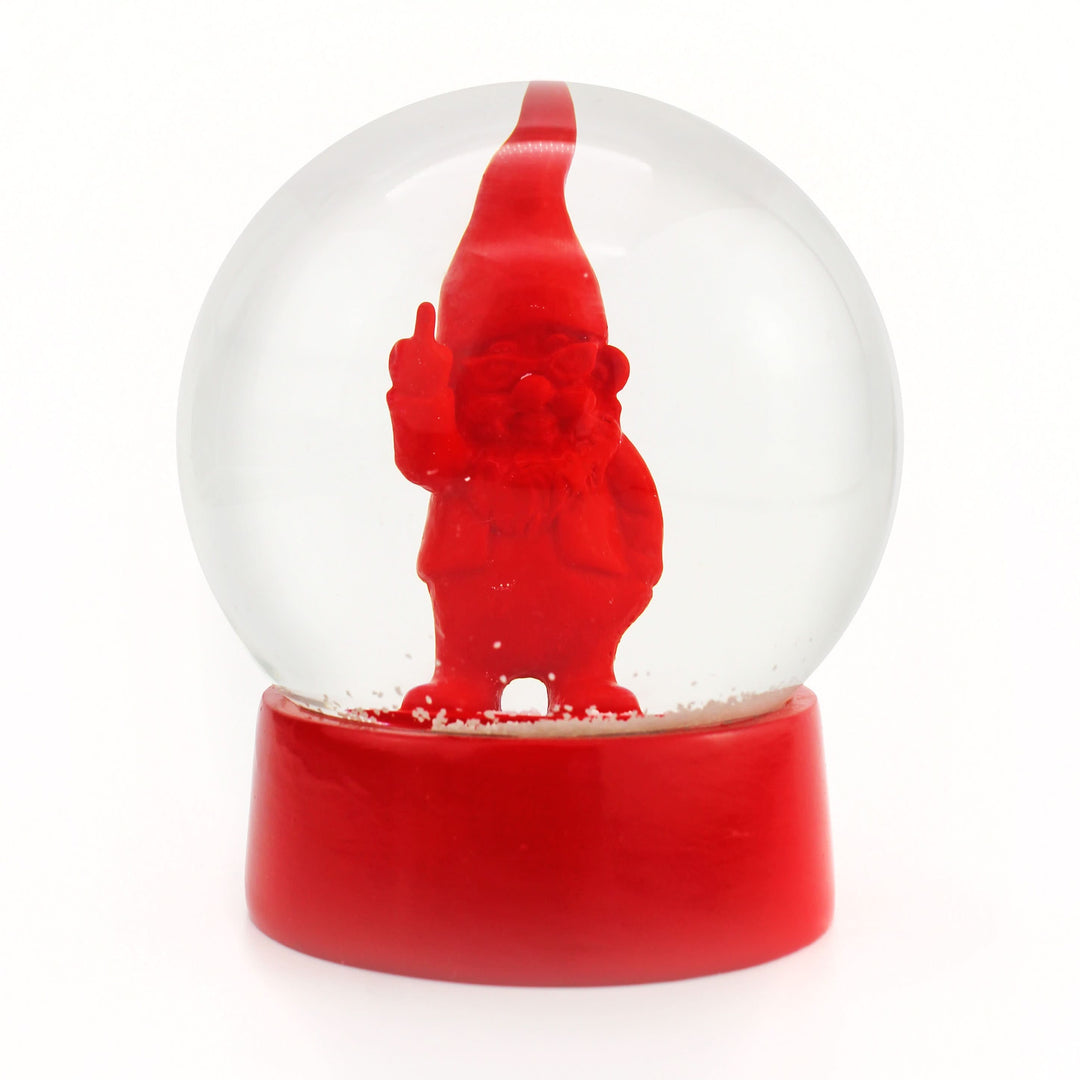 Boule à neige nain rouge irrévérencieux - Winkee