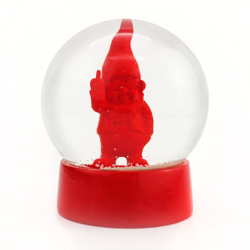 Boule à neige nain rouge irrévérencieux - Winkee