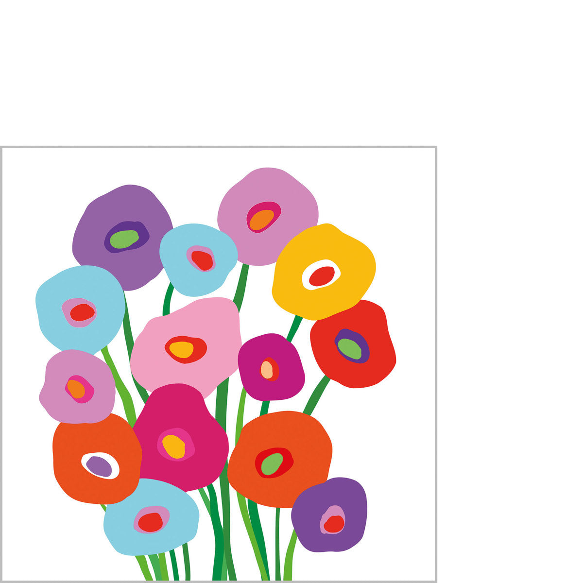 20 serviettes Super Bouquet, cocktail 25 cm - PPD