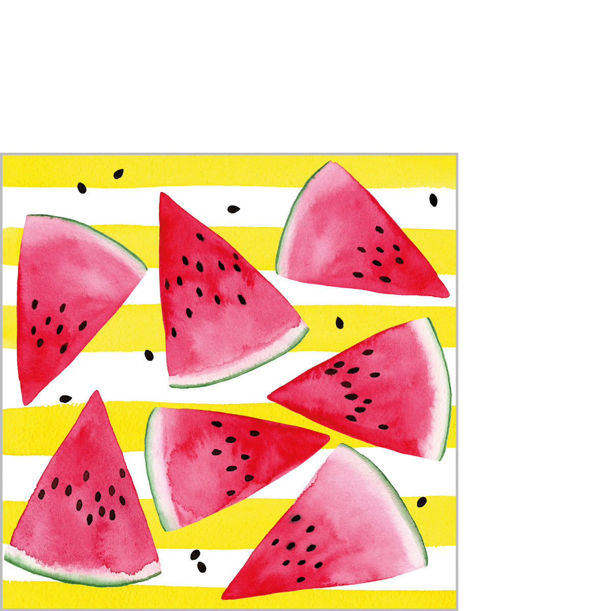 20 serviettes Melon & Stripe, format cocktail - PPD