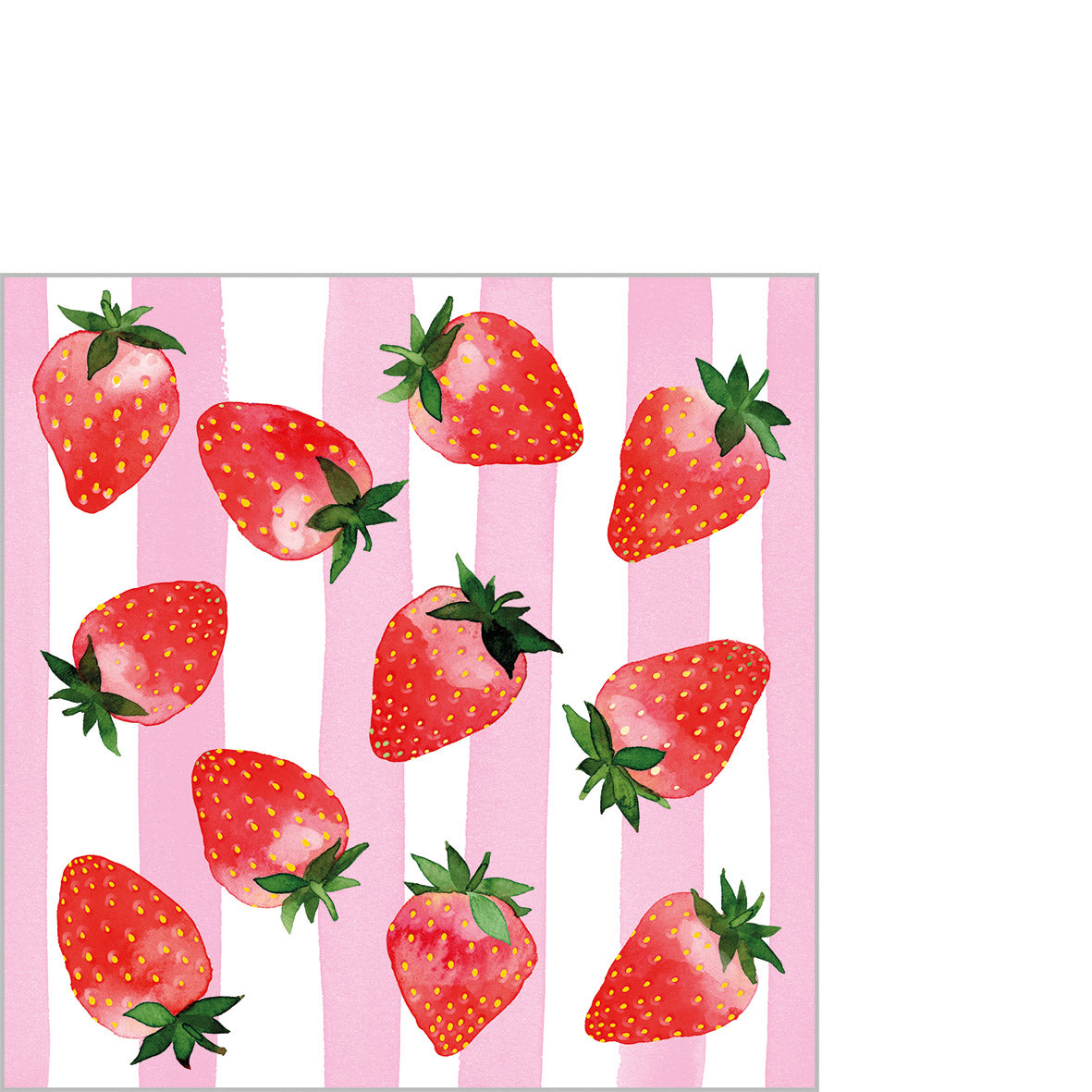 20 serviettes Strawberry & Stripes 25 cm - PPD