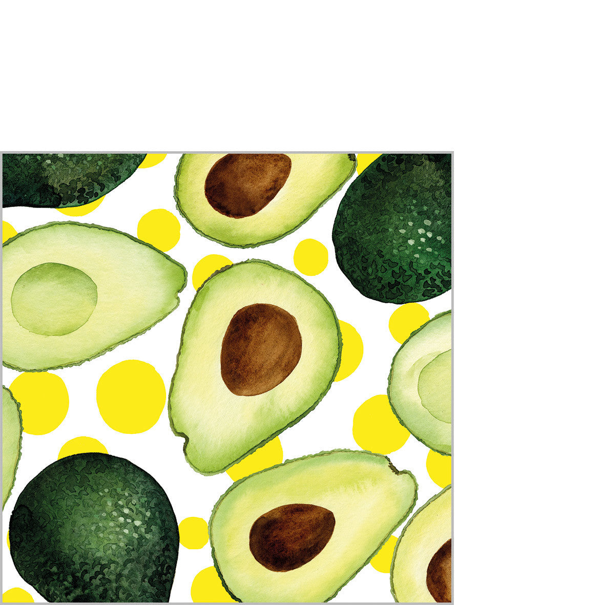 Serviettes cocktail Avocado & Dots, paquet de 20