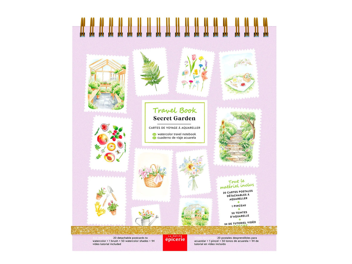 Travel Book Secret Garden - carnet aquarelle