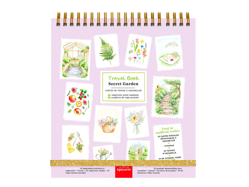 Travel Book Secret Garden - carnet aquarelle