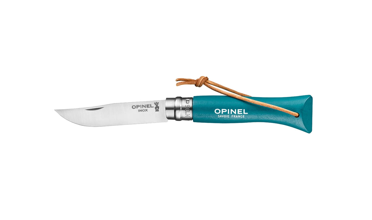 Couteau pliant Opinel N°06 Baroudeur turquoise