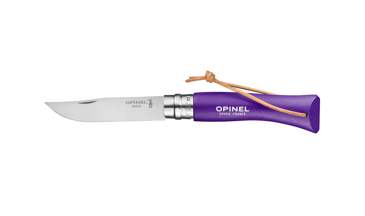 Opinel N°07 Baroudeur violet avec lacet