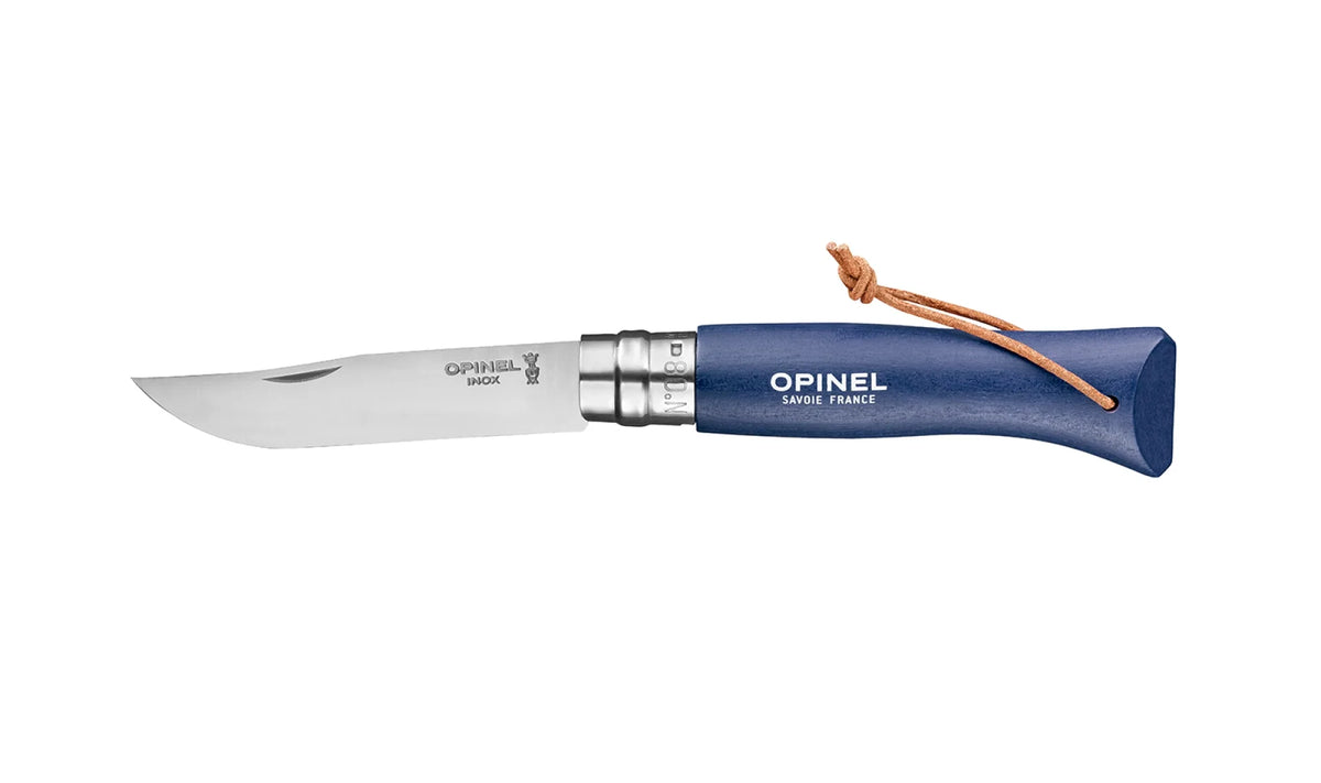 Couteau pliant Opinel N°08 Baroudeur bleu foncé