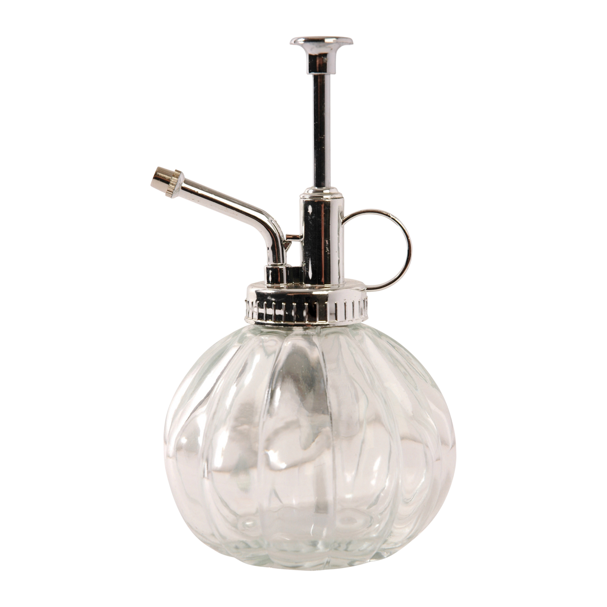 Vaporisateur verre transparent argent Esschert