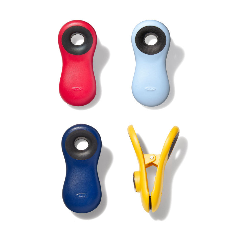 Lot de 4 clips magnétiques OXO colorés
