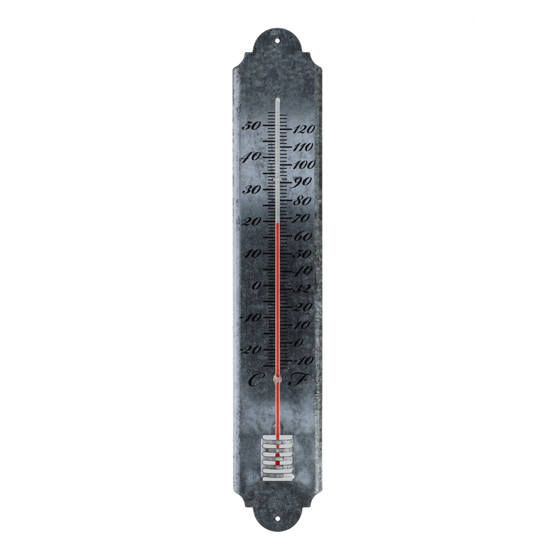 Thermomètre aspect zinc Esschert Design 49,7 cm