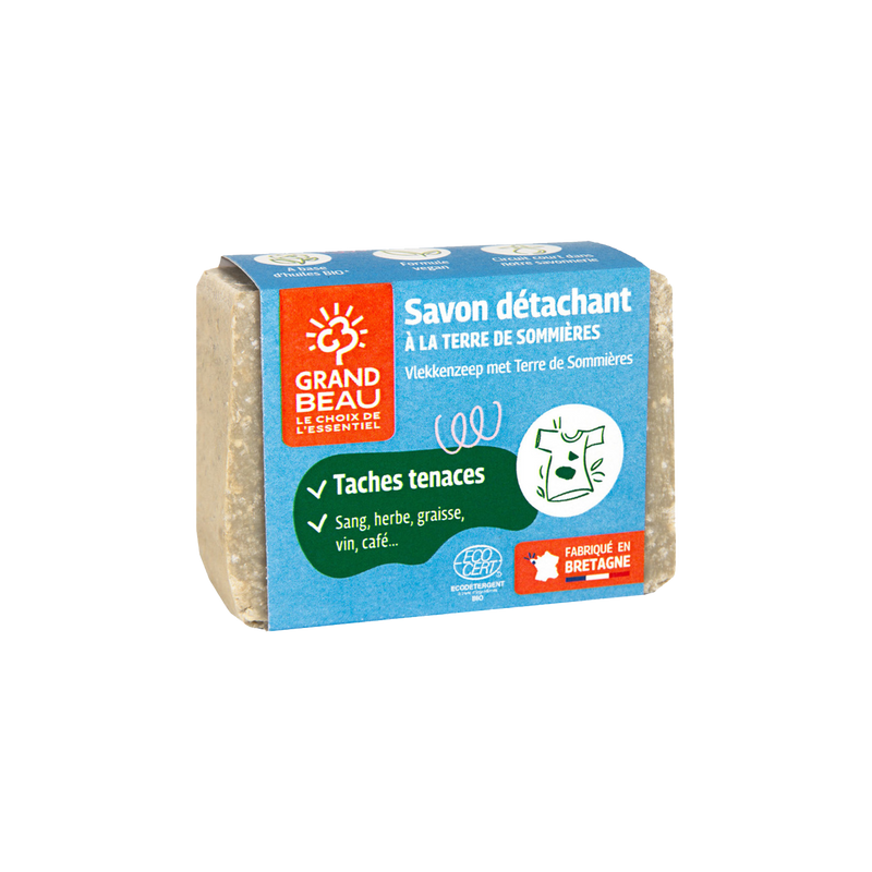 Savon détachant textile GrandBeau, terre de Sommières 150 g