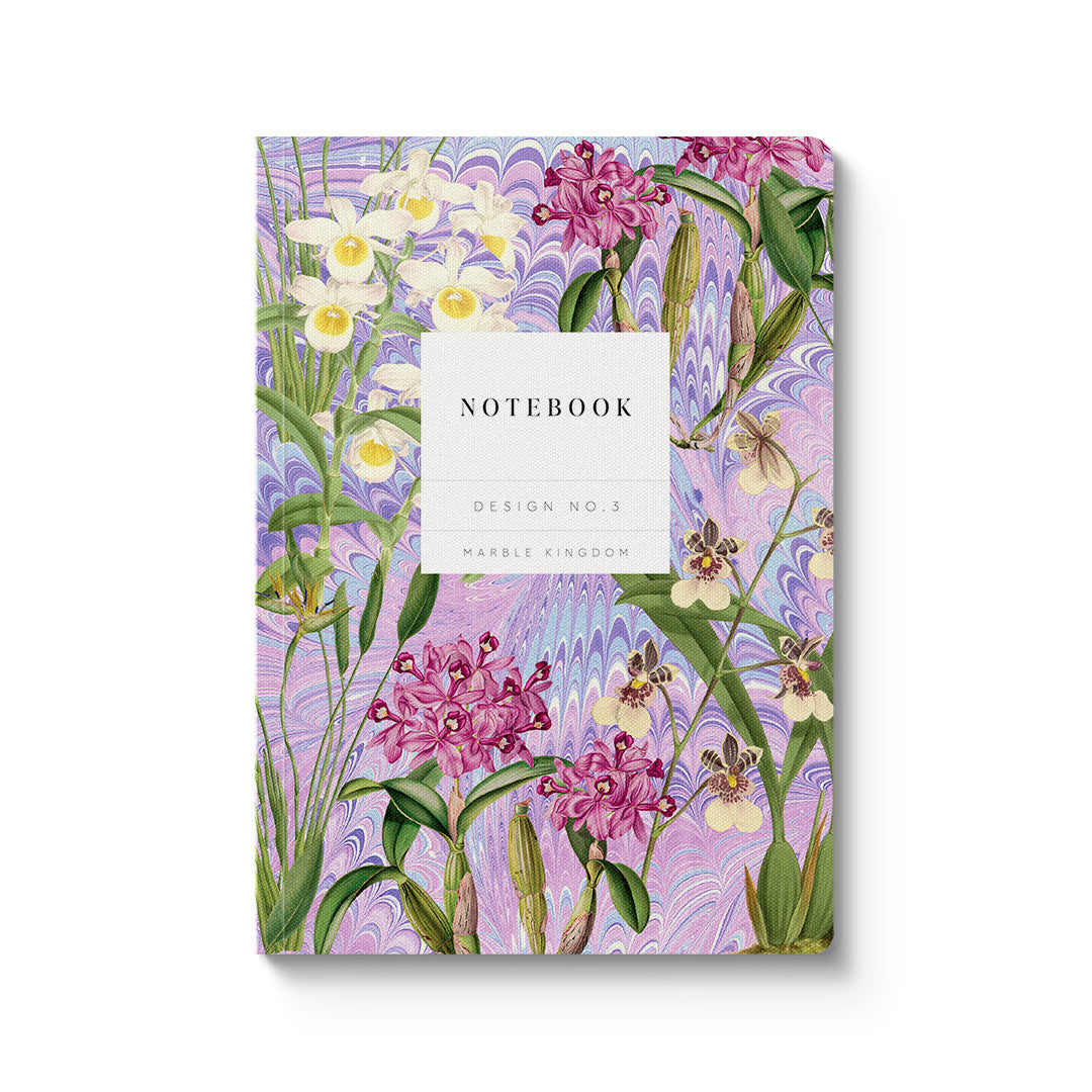 Carnet A5 souple Marble Orchids