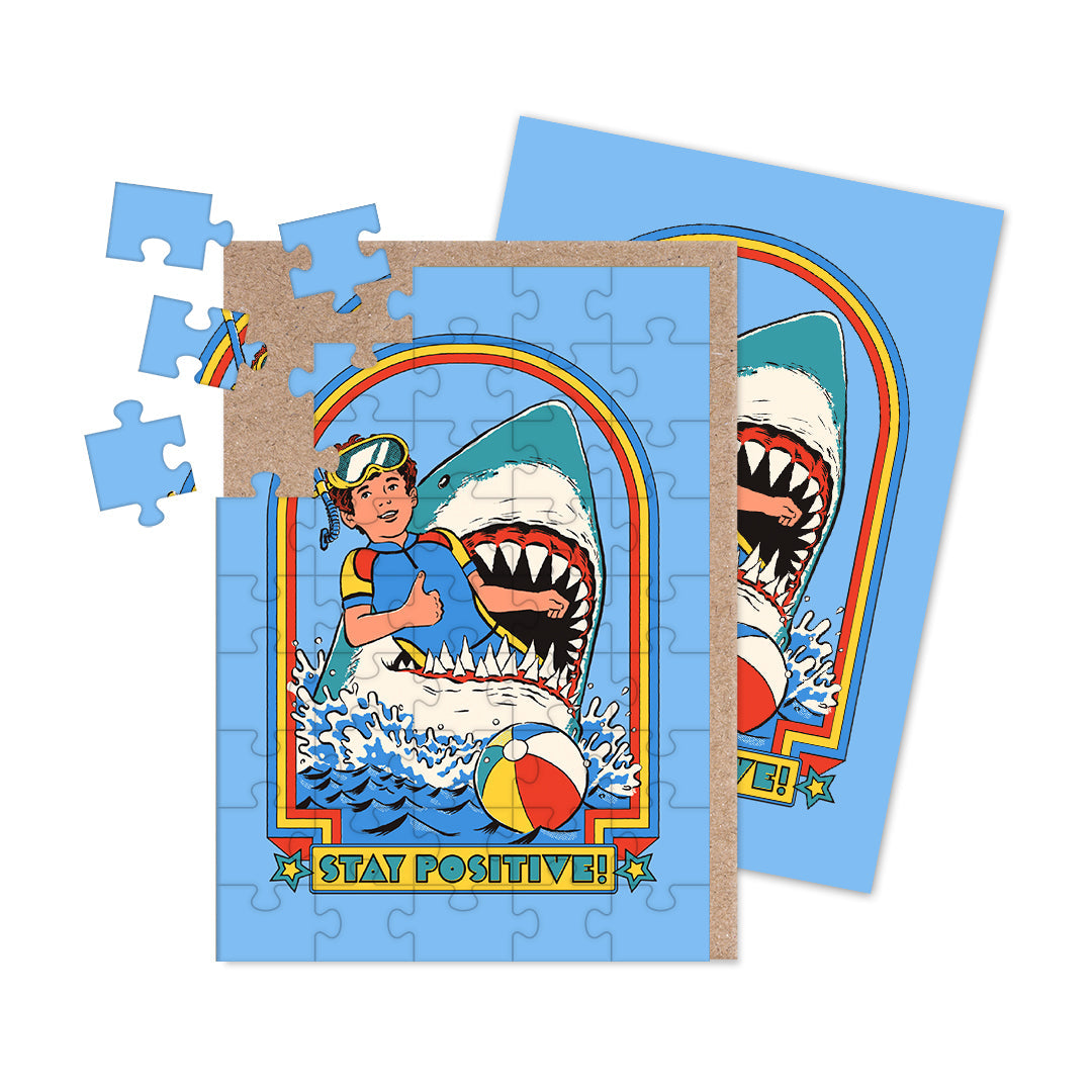 Carte puzzle A6 Optimisme décalé – Stay Positive