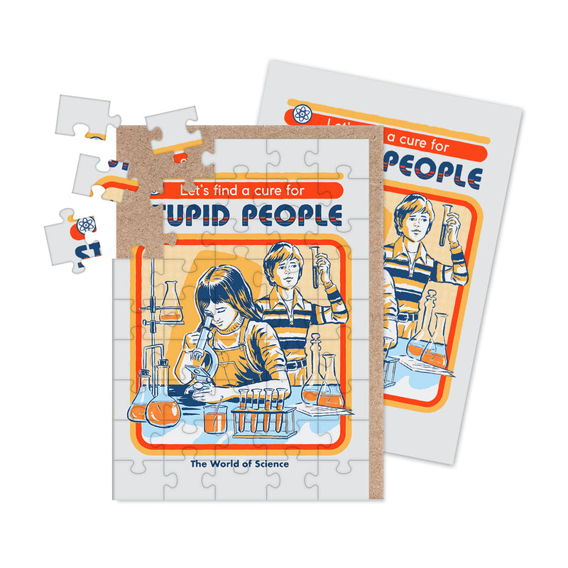 Carte puzzle A6 Humour mordant – Cure For Stupid People