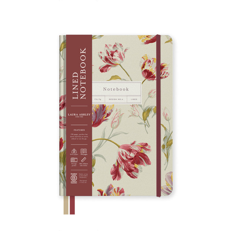 Carnet A5 rigide Gosford Cranberry | Laura Ashley x Ohh Deer