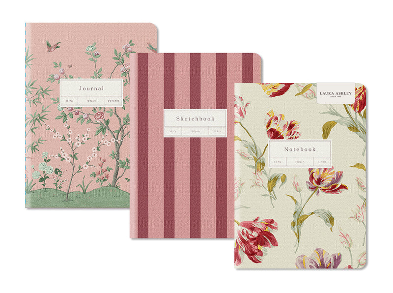 Lot de 3 carnets B6 Gosford | Laura Ashley x Ohh Deer