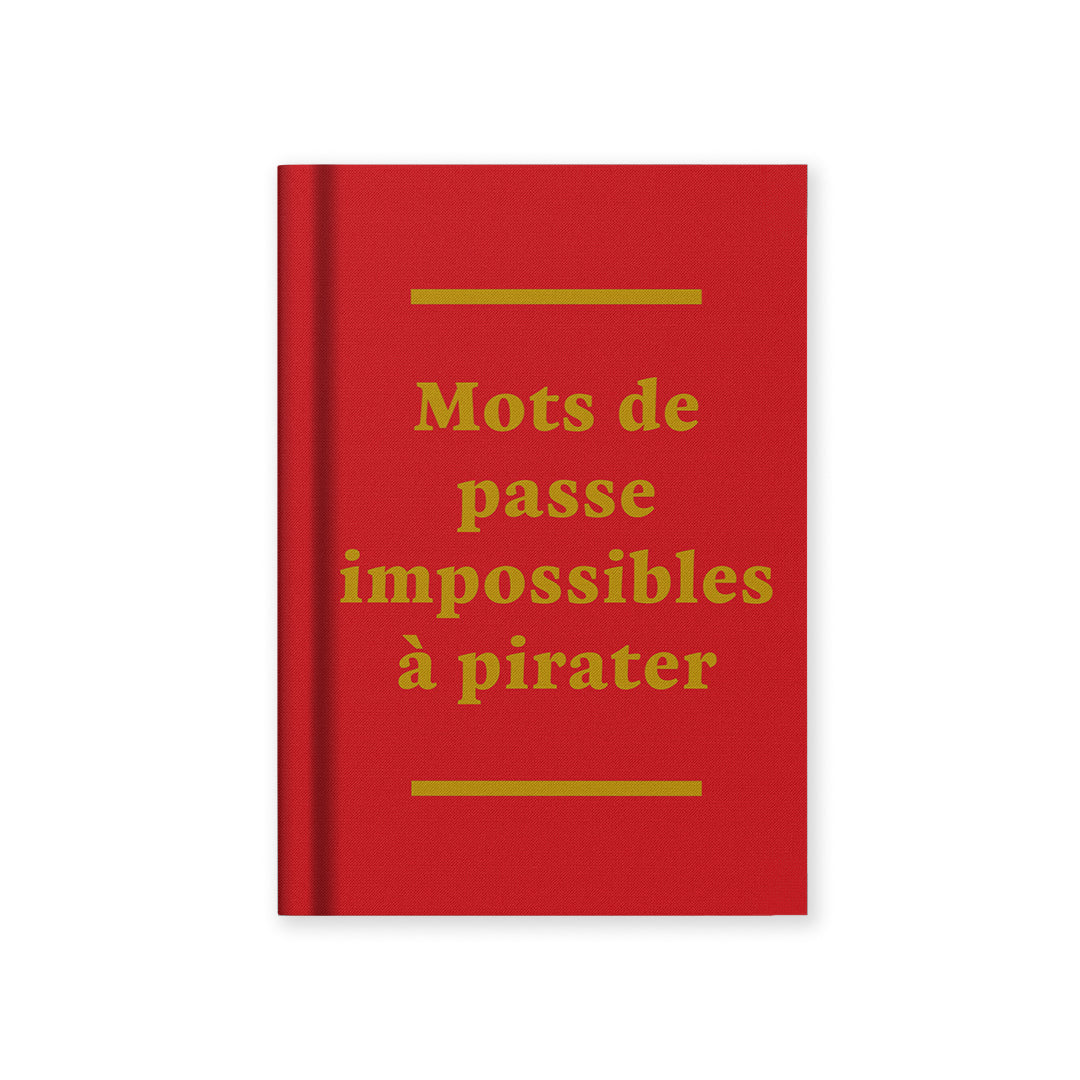 Carnet A7 Mots de passe impossibles à pirater