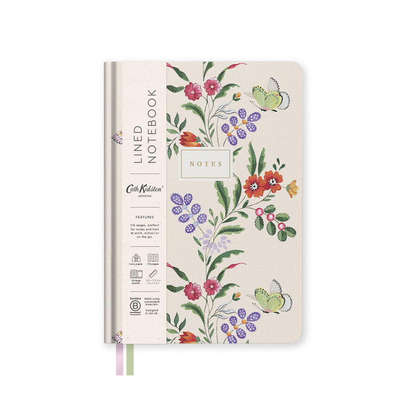 Carnet A5 rigide Cream Butterfly | Cath Kidston x Ohh Deer