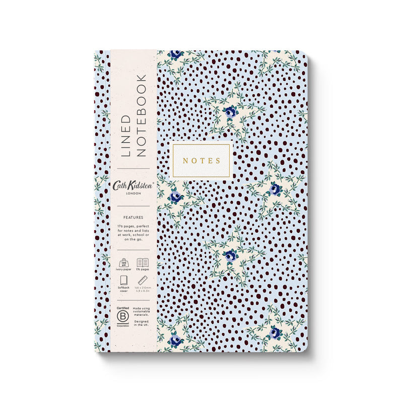 Carnet A5 souple Blue Rose Dots | Cath Kidston x Ohh Deer