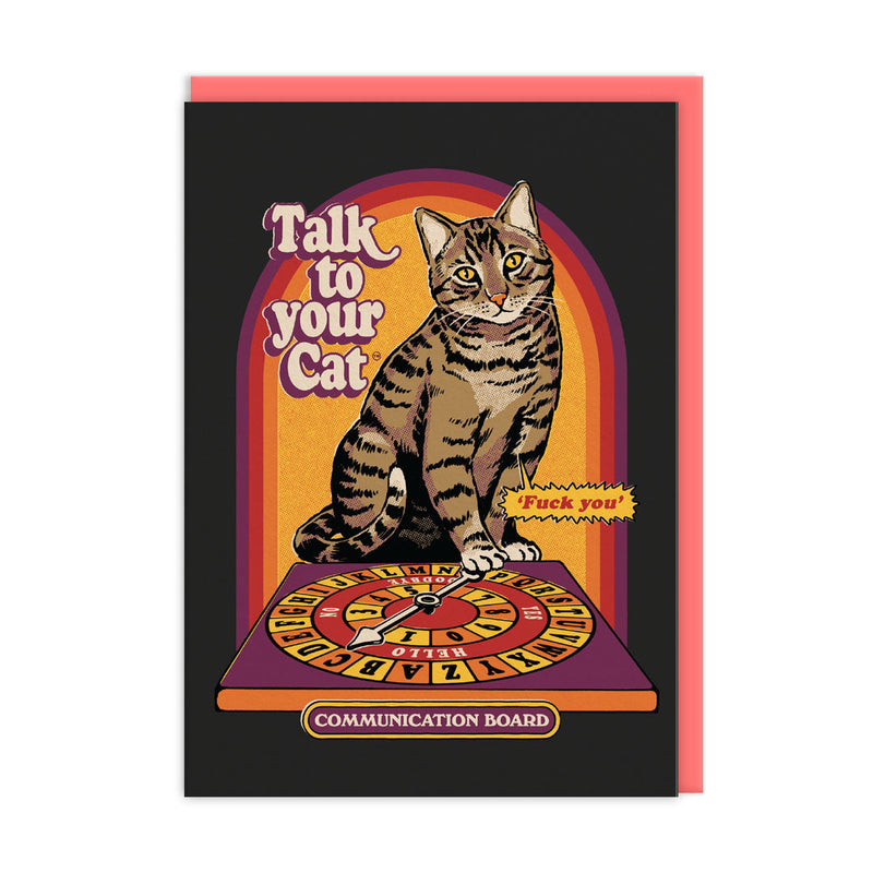 Carte illustrée A6 Parler à son chat – Talk To Your Cat