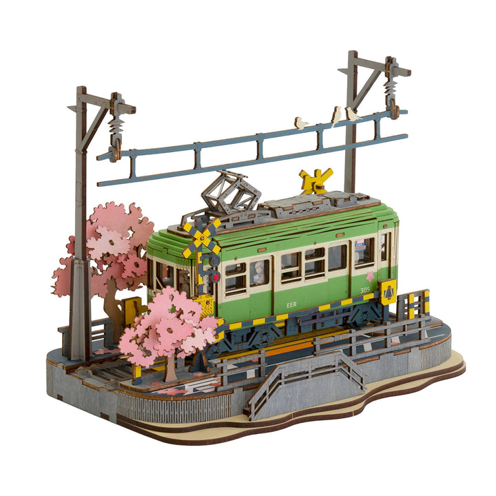 Puzzle 3D Rolife Sakura Journey TGS02 tram japonais assemblé