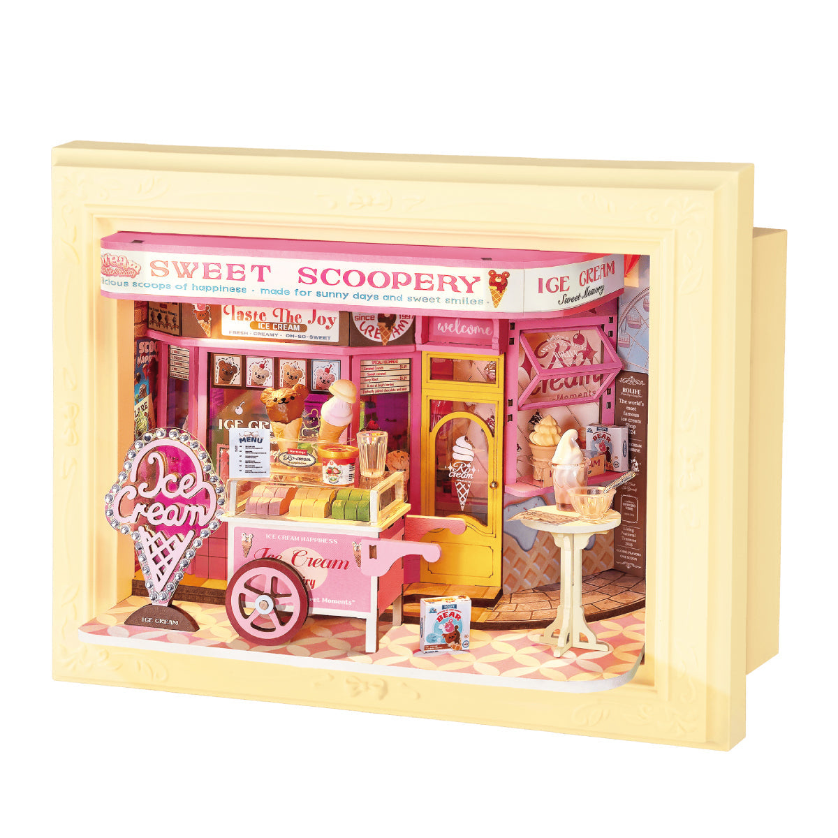 Puzzle 3D Rolife Sweet Scoopery Ice Cream DP002 assemblé