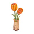 Fleur en bois Rowood Orange Tulip TW081 assemblée