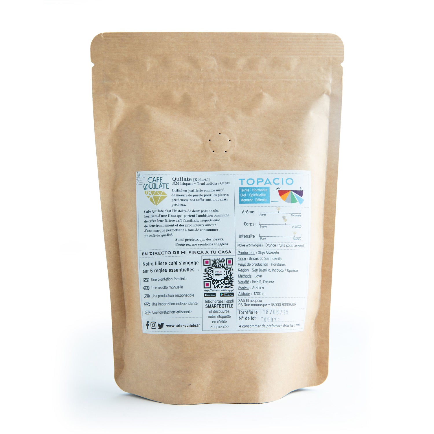 Café en grains Quilate Topacio 250g