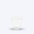 Verre expresso Duralex Picardie 9 cl transparent en verre trempé, facettes iconiques.