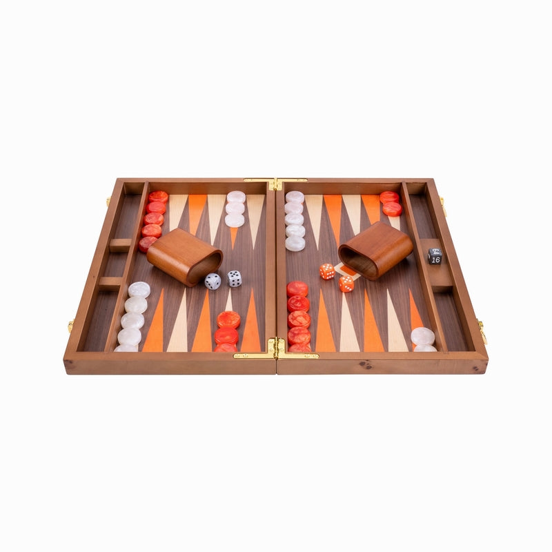 Backgammon en noyer moka 48 cm