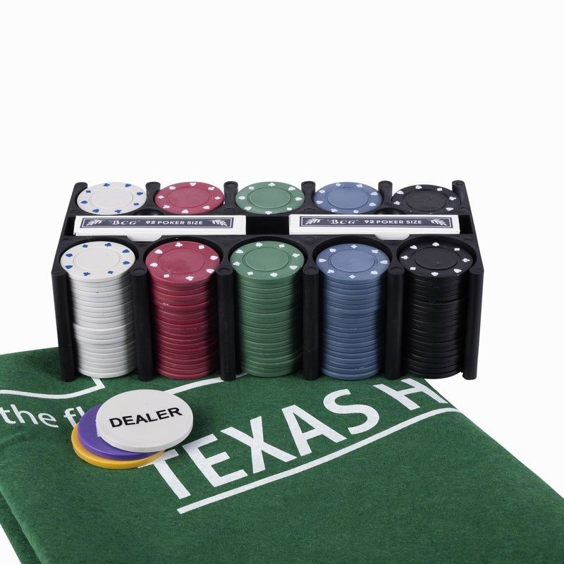 Coffret de poker 200 jetons avec tapis
