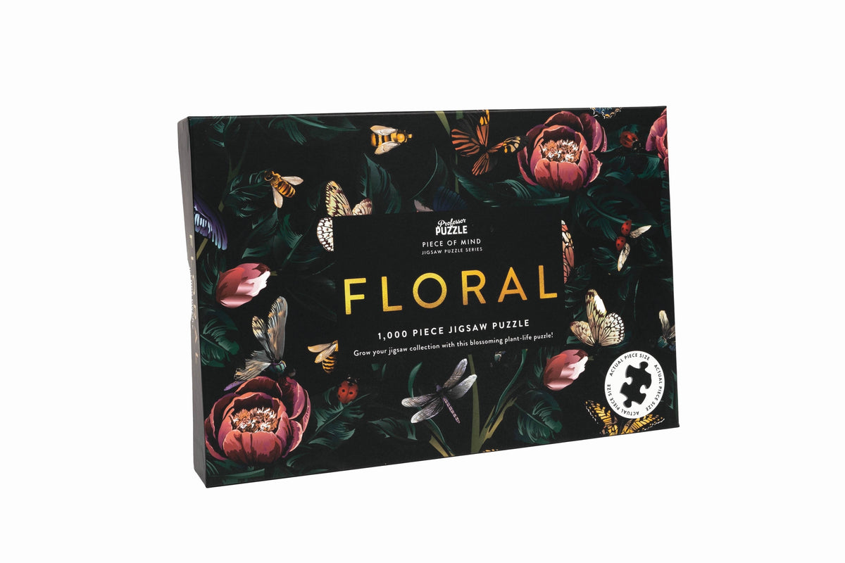 Puzzle Floral 1000 pièces aux détails dorés