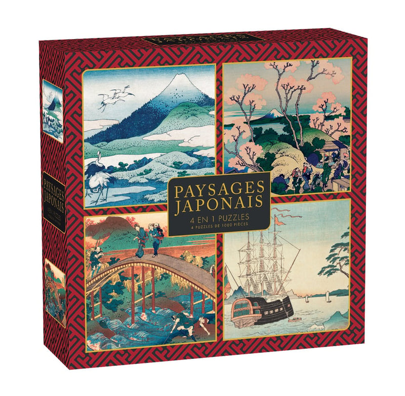 Coffret Paysages japonais, 4 puzzles de 1000 pièces